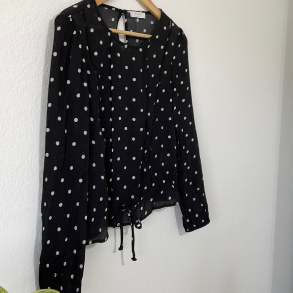 Elodie Polka Dot Tie Waist Blouse - Picture 9 of 11